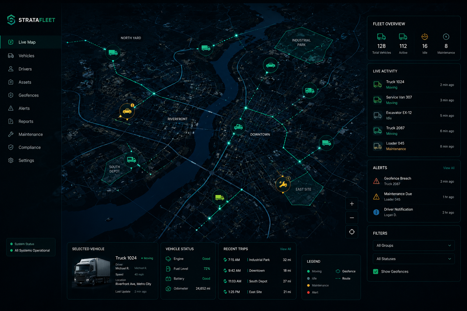 Fleet live map